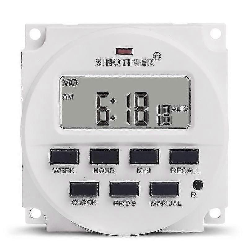 15,98 polegadas LCD Digital Timer 12V Dc 7 Programmable Time Switch Tm618N-4 - JXLGV