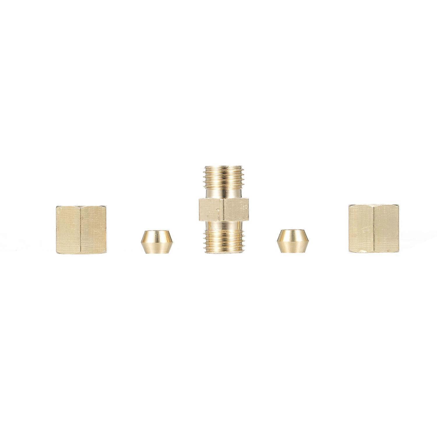 3/16inch Compression Fitting Copper Compression Tube Fitting Brake Line Adapter Fittings for Trucks