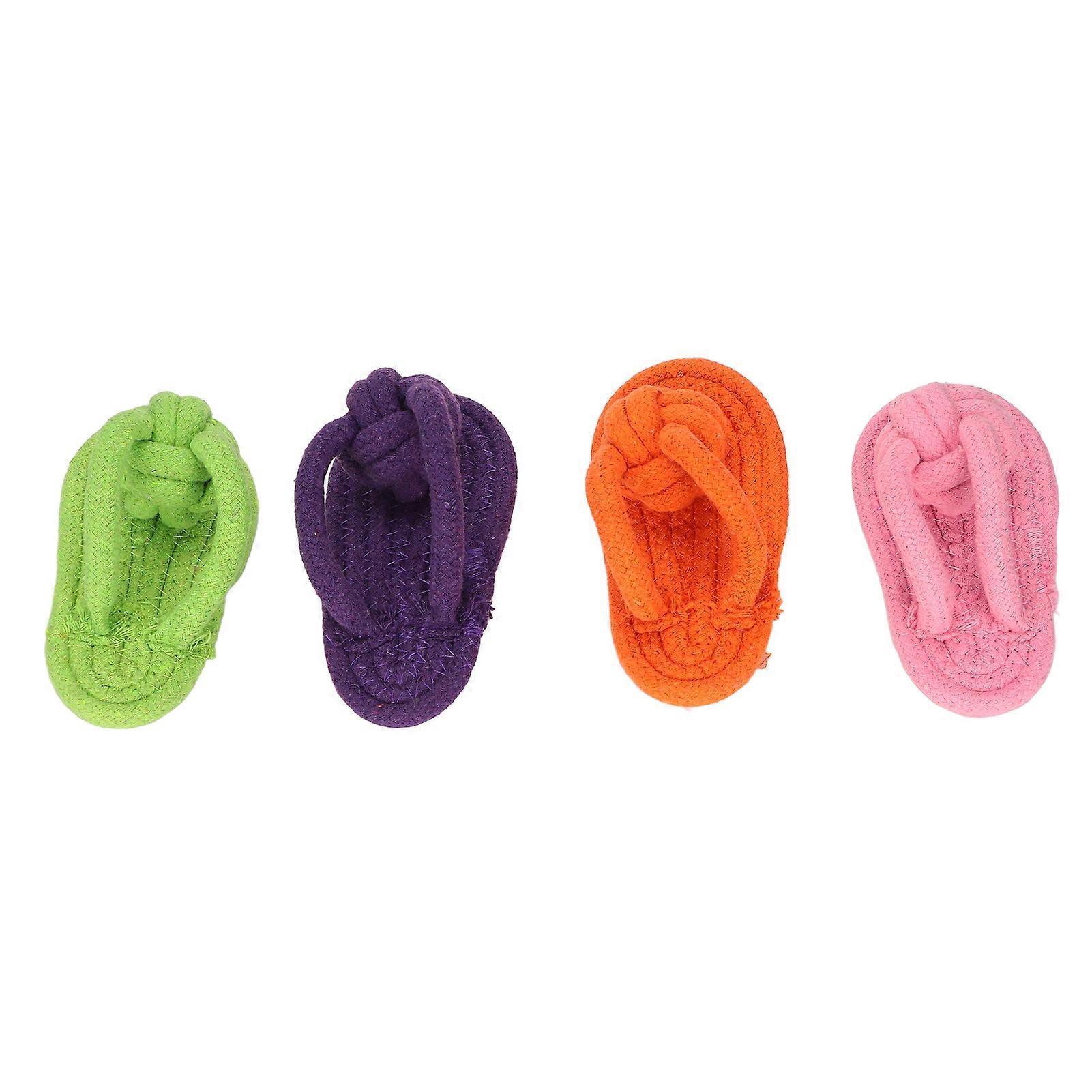 Hand-Knitted Slipper Chew Toy for Dogs - Soft Cotton Fabric, Durable Design, Ideal for Small to Medium Breeds