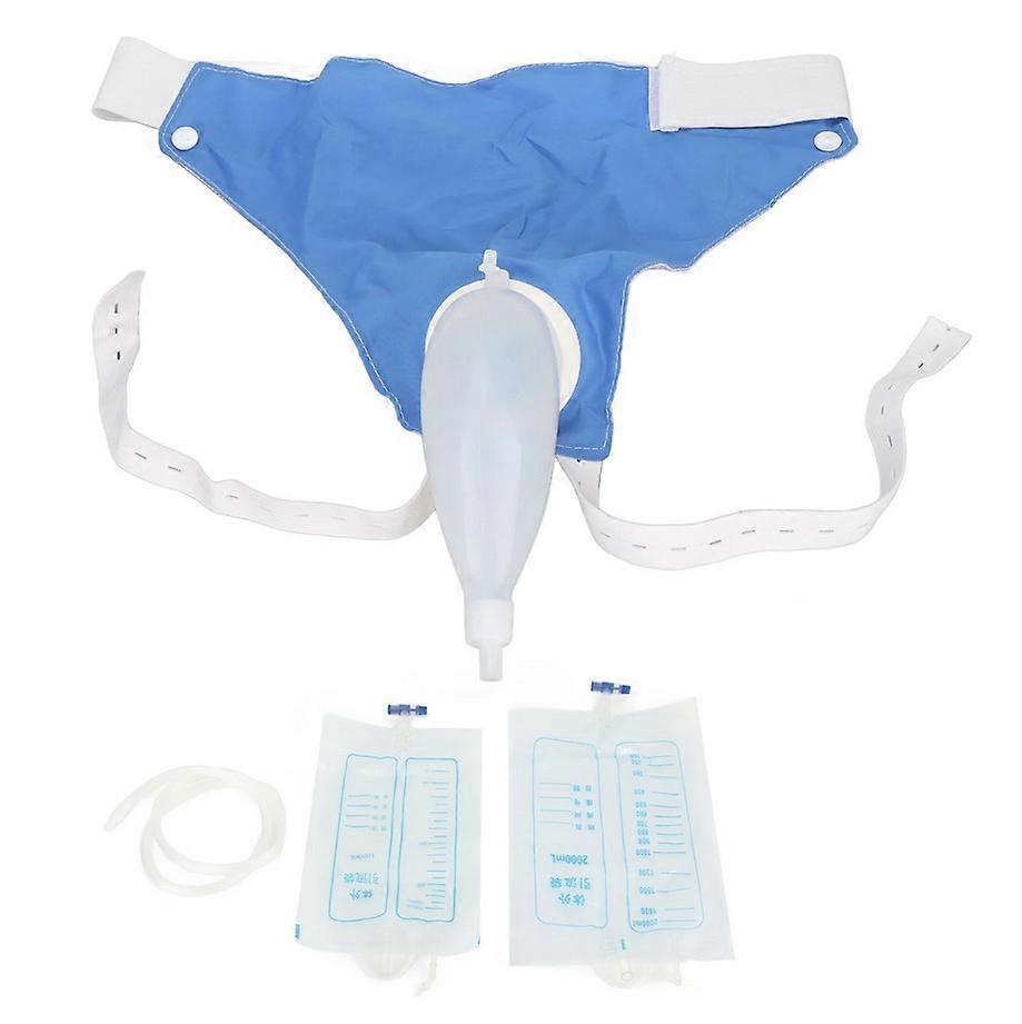 1000ML 2000ML Urinuppsamlare Återanvändbar silikon urinal läckagesäker med urinkateterpåsar Bärbar för äldre kvinnor män