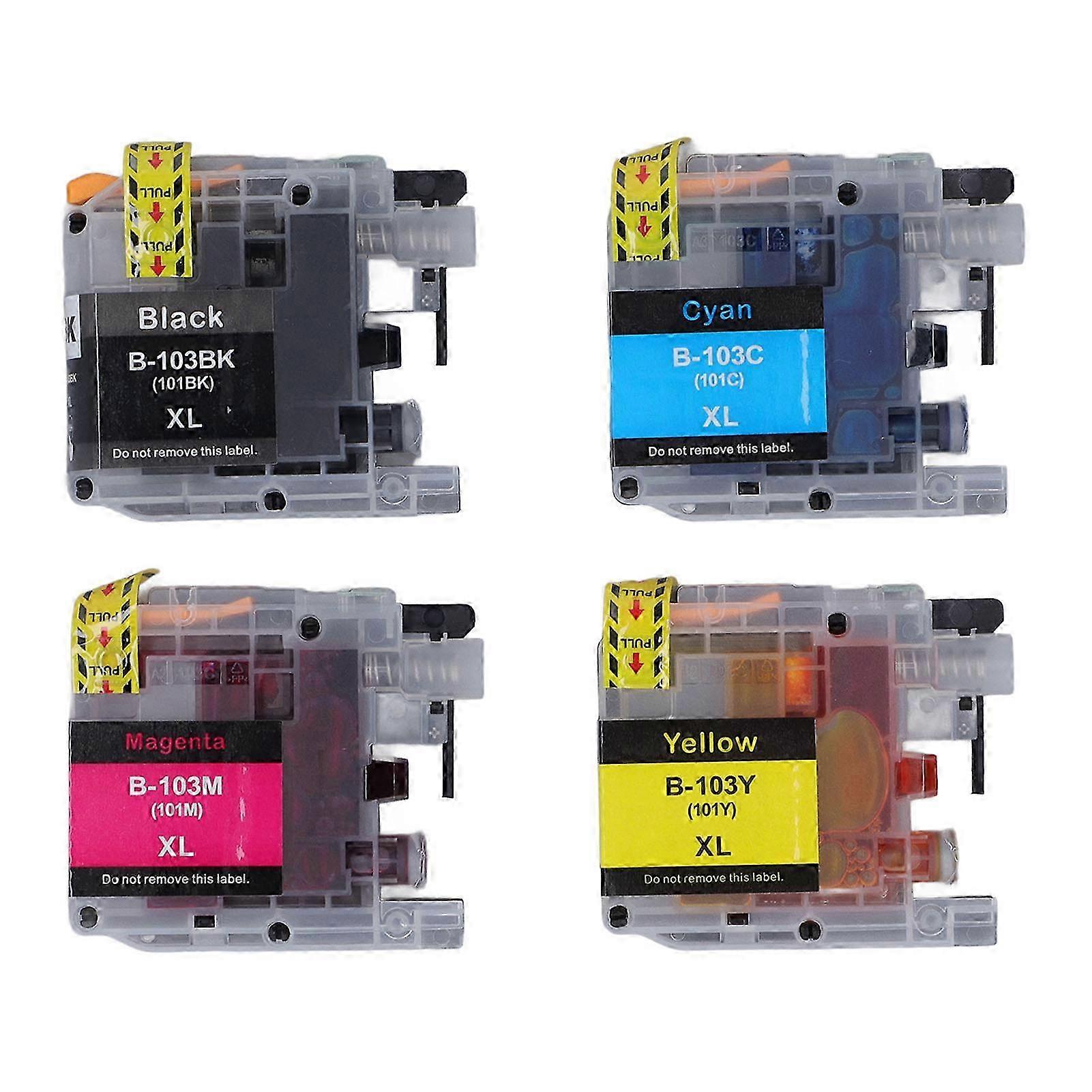 Disposable Color Ink Cartridge Set Black Cyan Magenta Yellow Smoothly Output Clear Printing Printer Ink Cartridges LC103