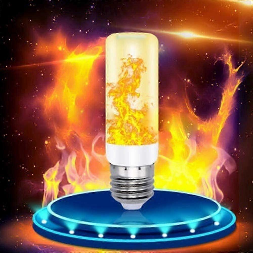 4 Pack 3W E27 Flickering Fire Effect Flame Light Bulbs, 4 Light Modes, IP42, Waterproof,Yellow