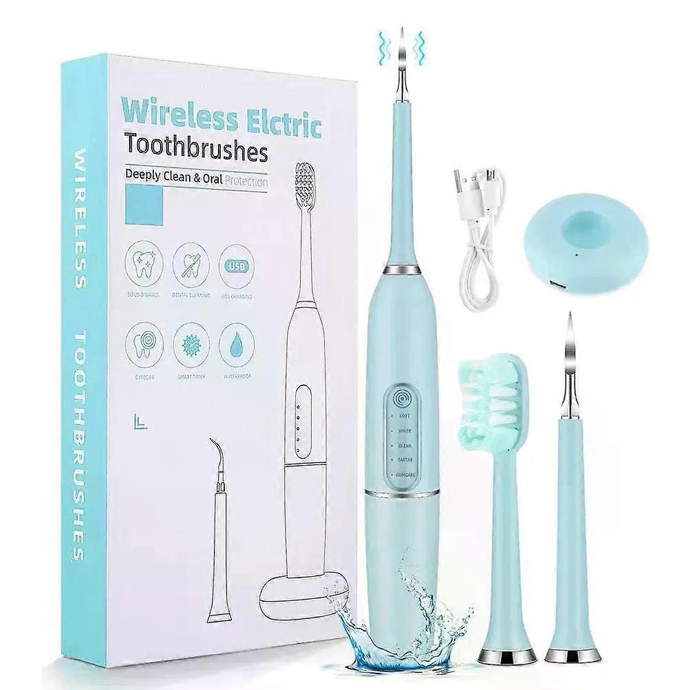Electric Toothbrush Adult Ultrasonic Teeth Cleaning Teeth Cleaner Wireless Charging Tooth Stone Remover Five Spee Adjustment USB