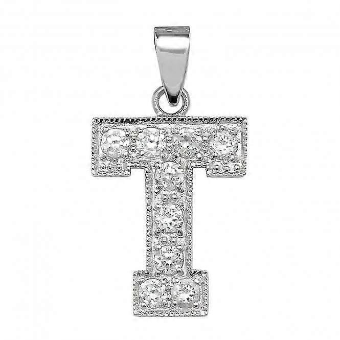 Acotis Silver Pendant Zirconia Initial G6126/T
