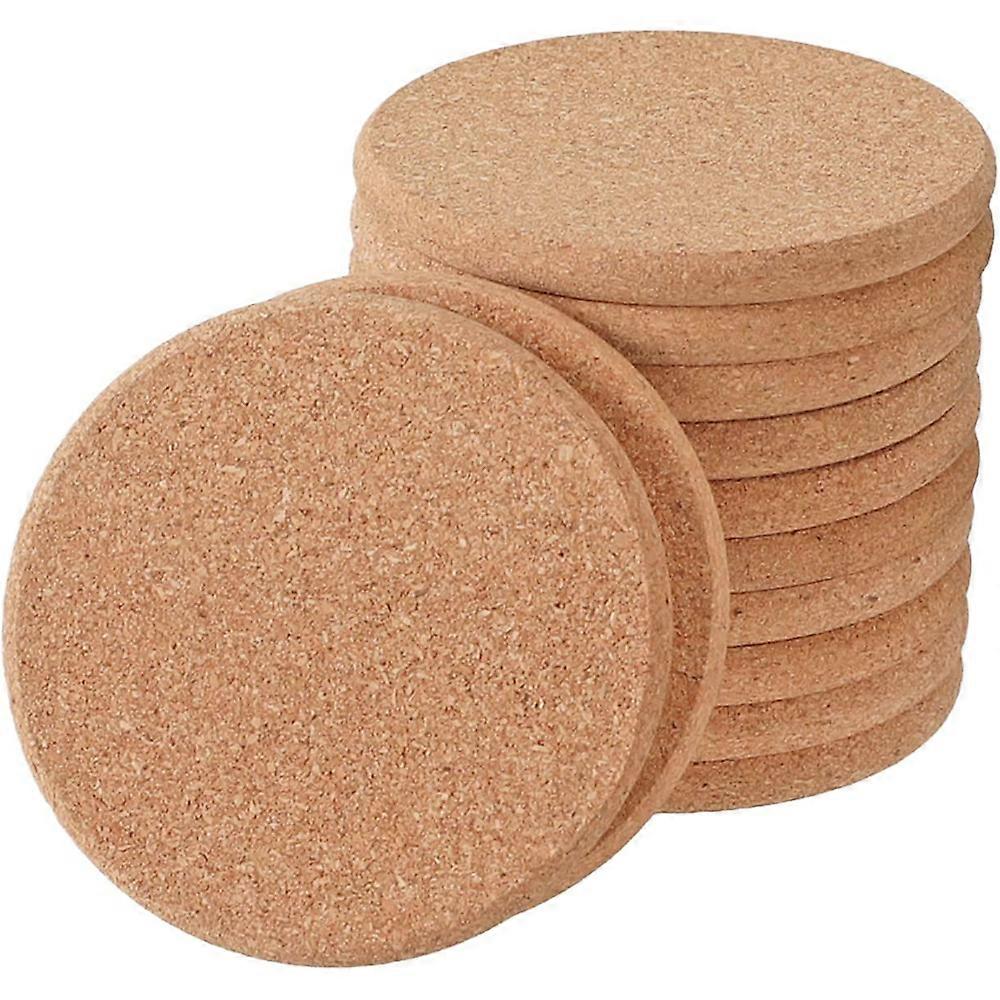 Cork Coasters, Round, Extra Thick, Reusable