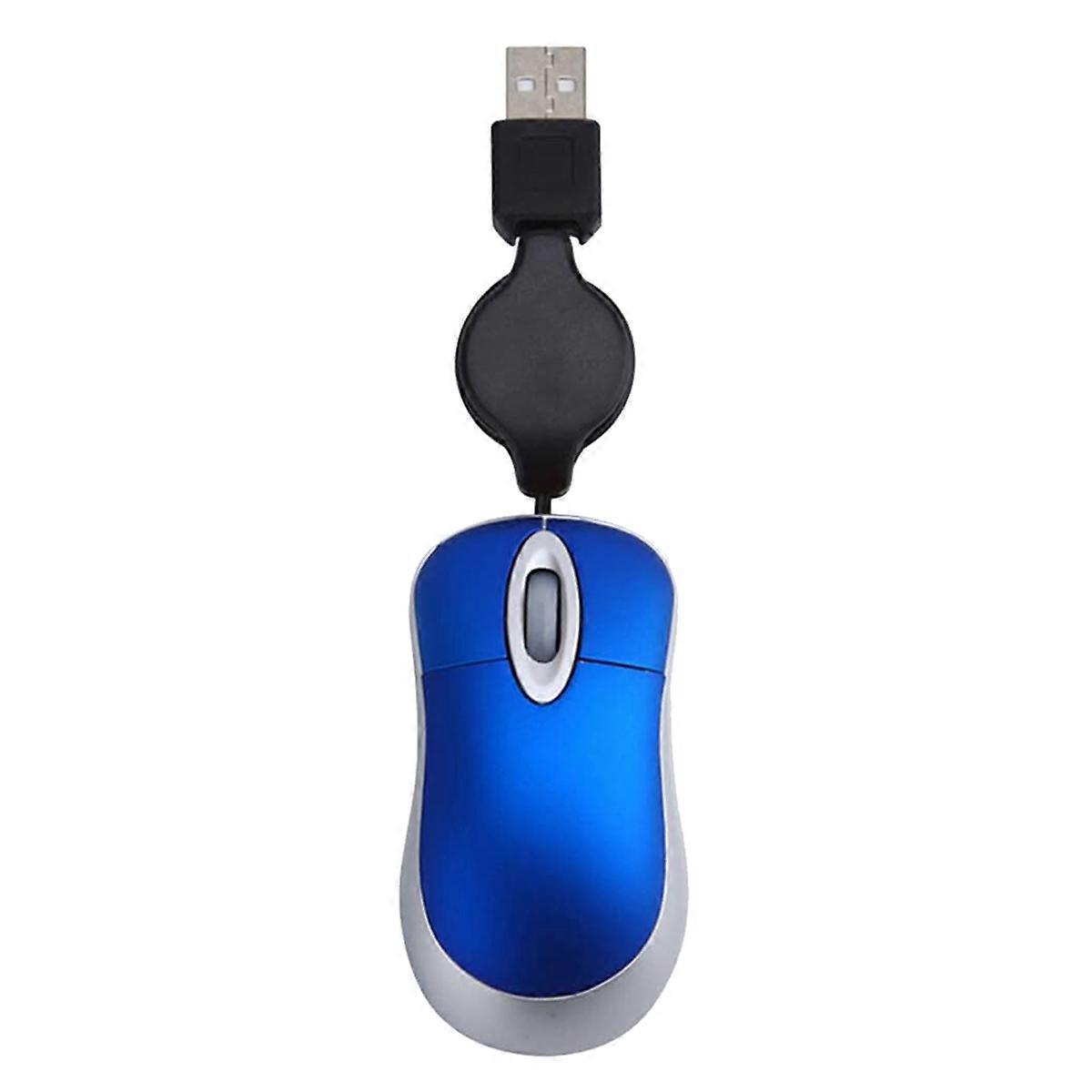 3PCS Wired Mouse Retractable Mouse Corded Mouse Mini Mouse USB Optical Mouse Wired Mouse for Compute