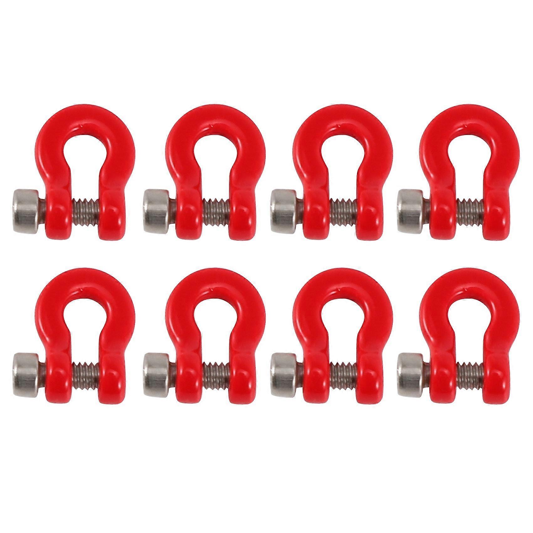8Pcs Bumper Trailer Hook Tow Shackle Rescue Hook for 1/24 RC Car