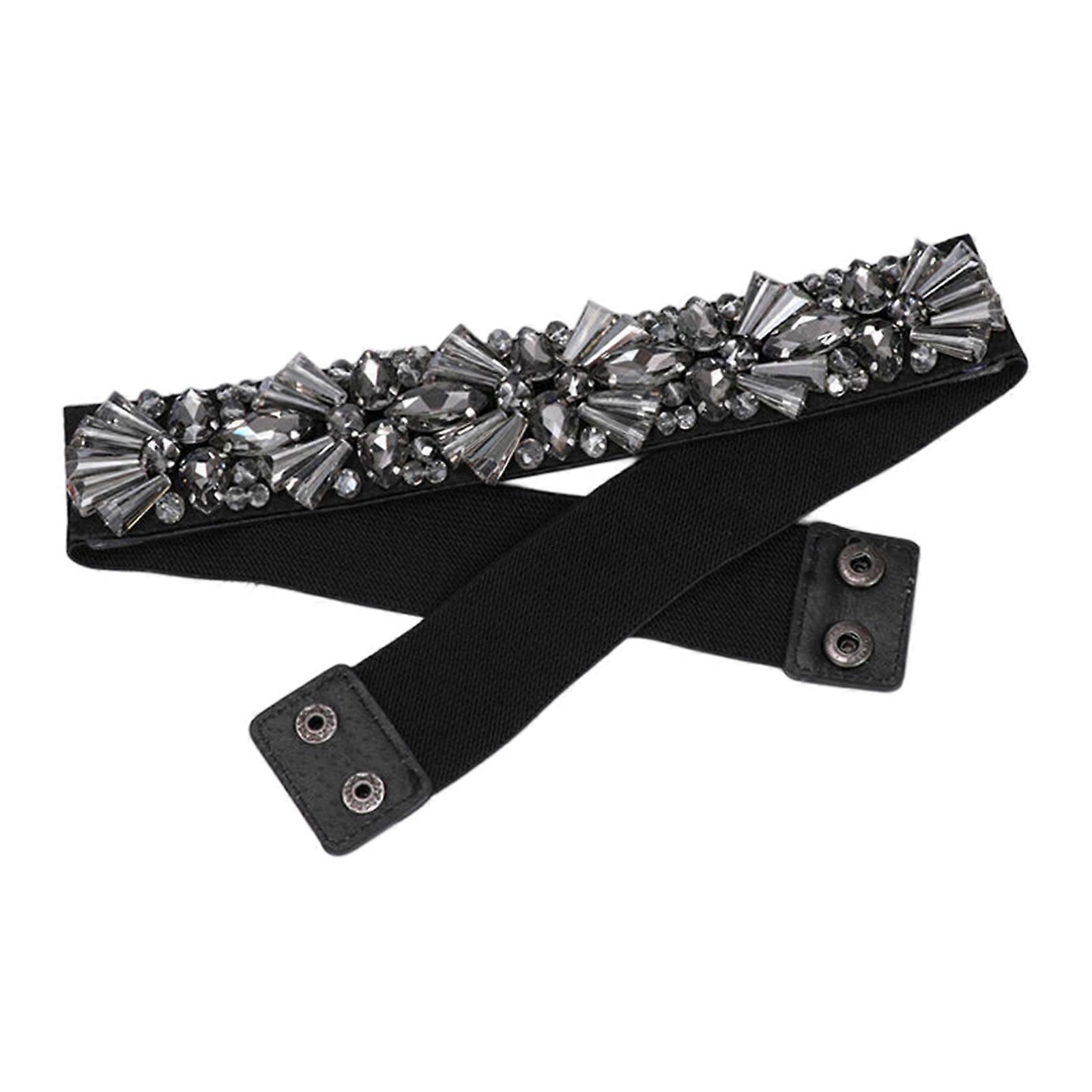 Glinting Strass Body Chaînes pour Longuette Stage-performance pour femmes Filles pour robe Stage Club gris