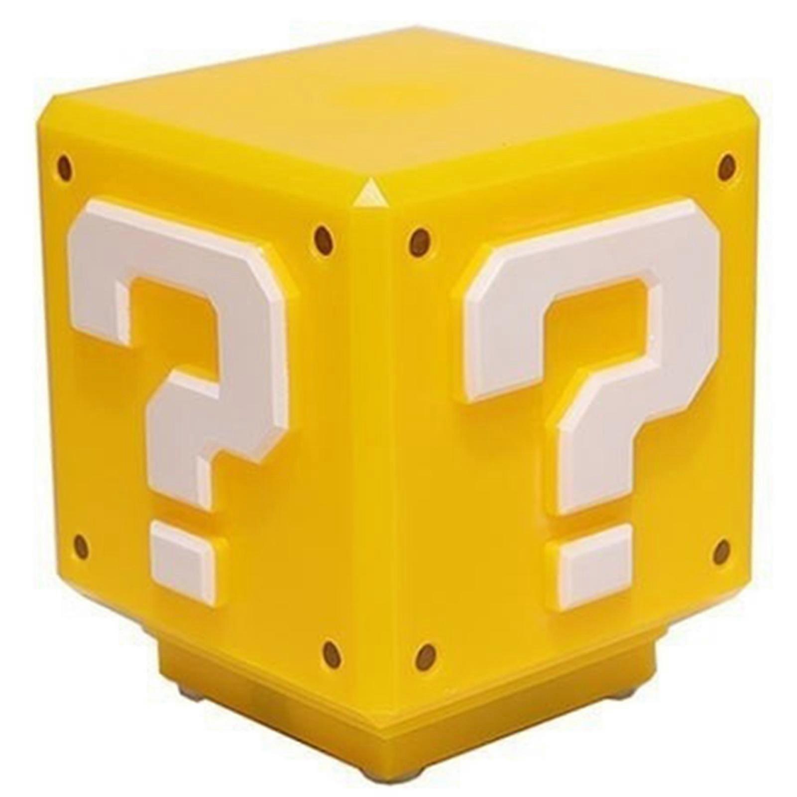Super-Mario Mini Question Block Light Game Sound Effects Table Lamp Gift for Kids Fans