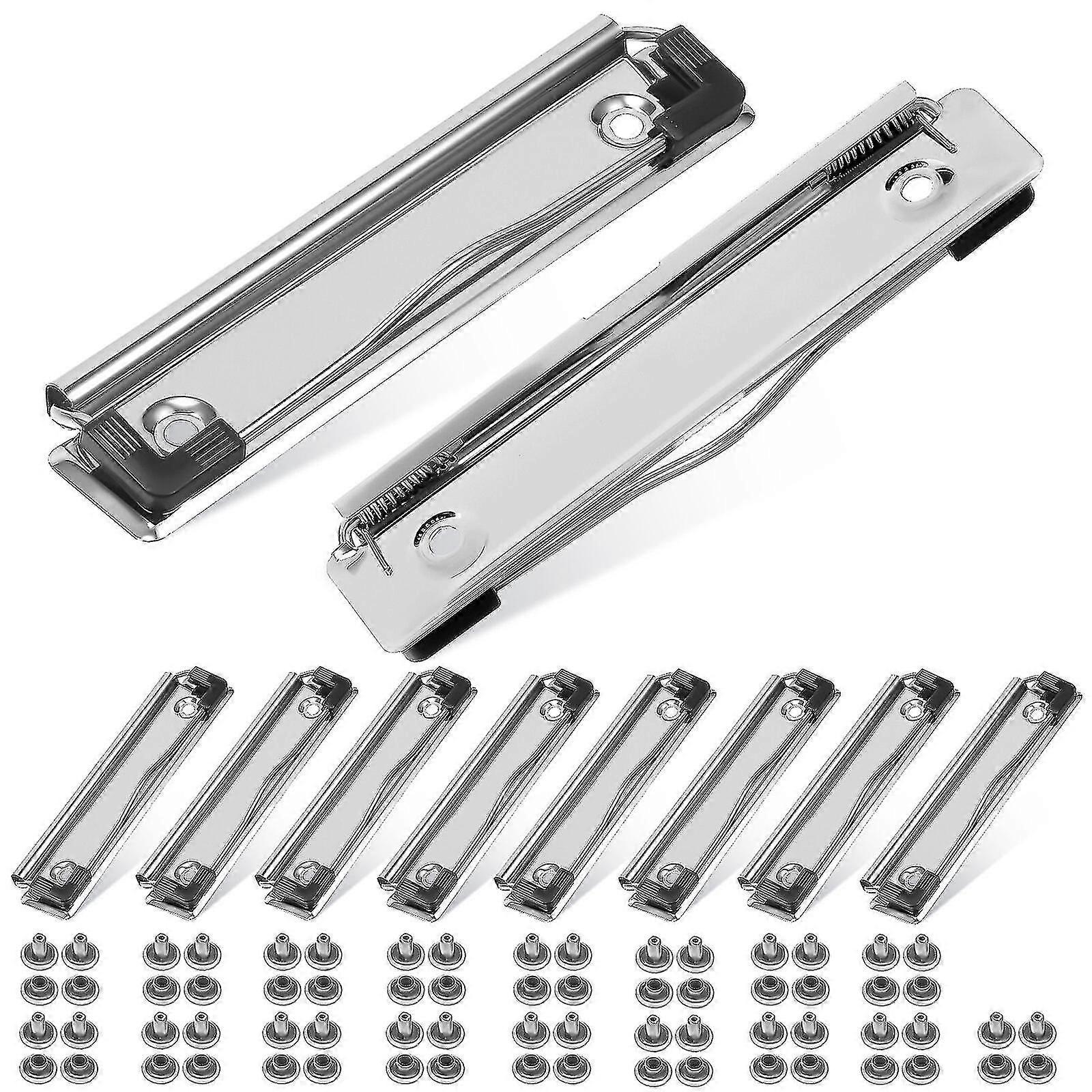 10 Pcs Clipboard Clips Mountable Hardboard Clips Large Sturdy Clips With Nails For School Office Classroom-Yvan