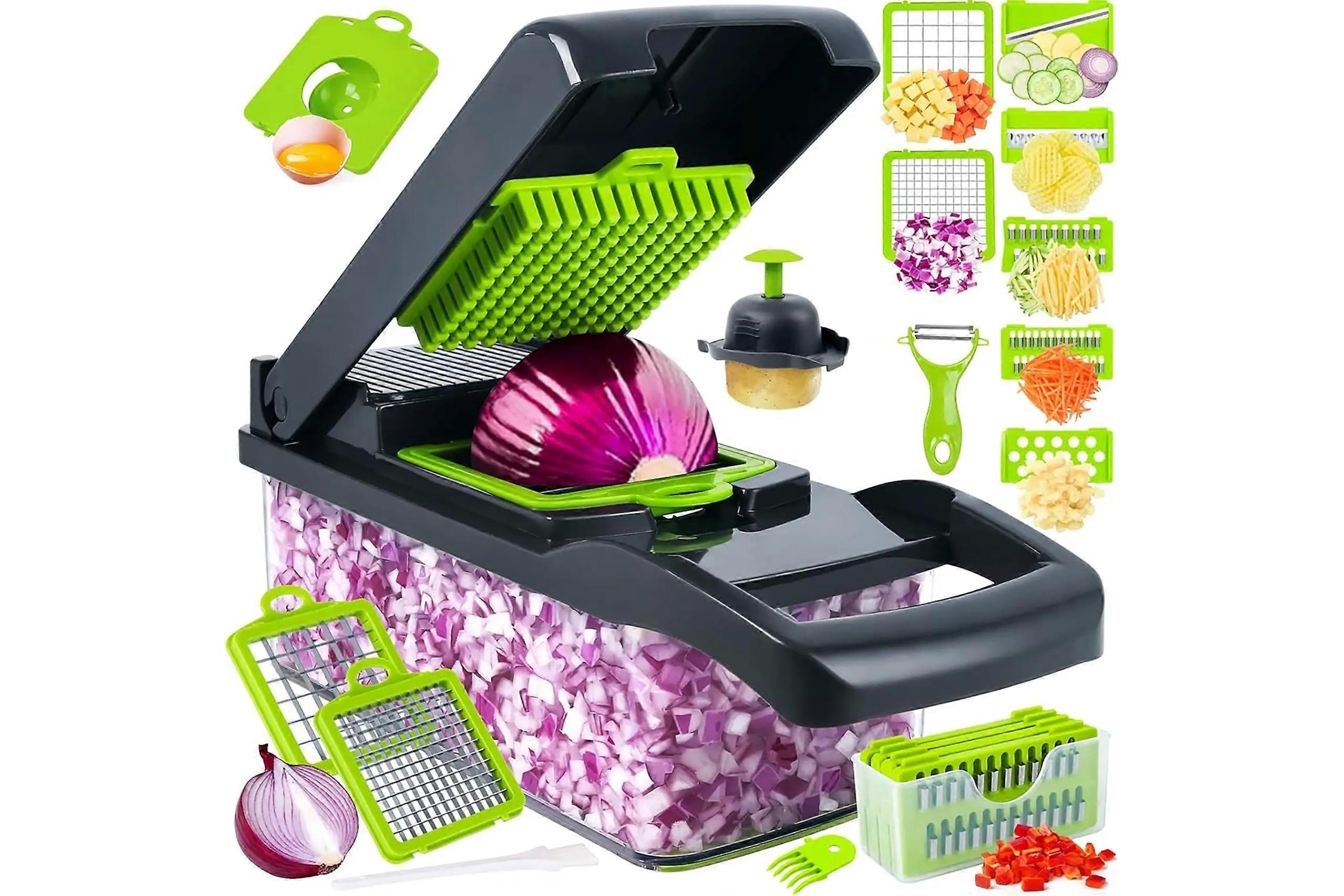 Multifunctional Vegetable Chopper for Chopping and Slicing 16-in-1 Size