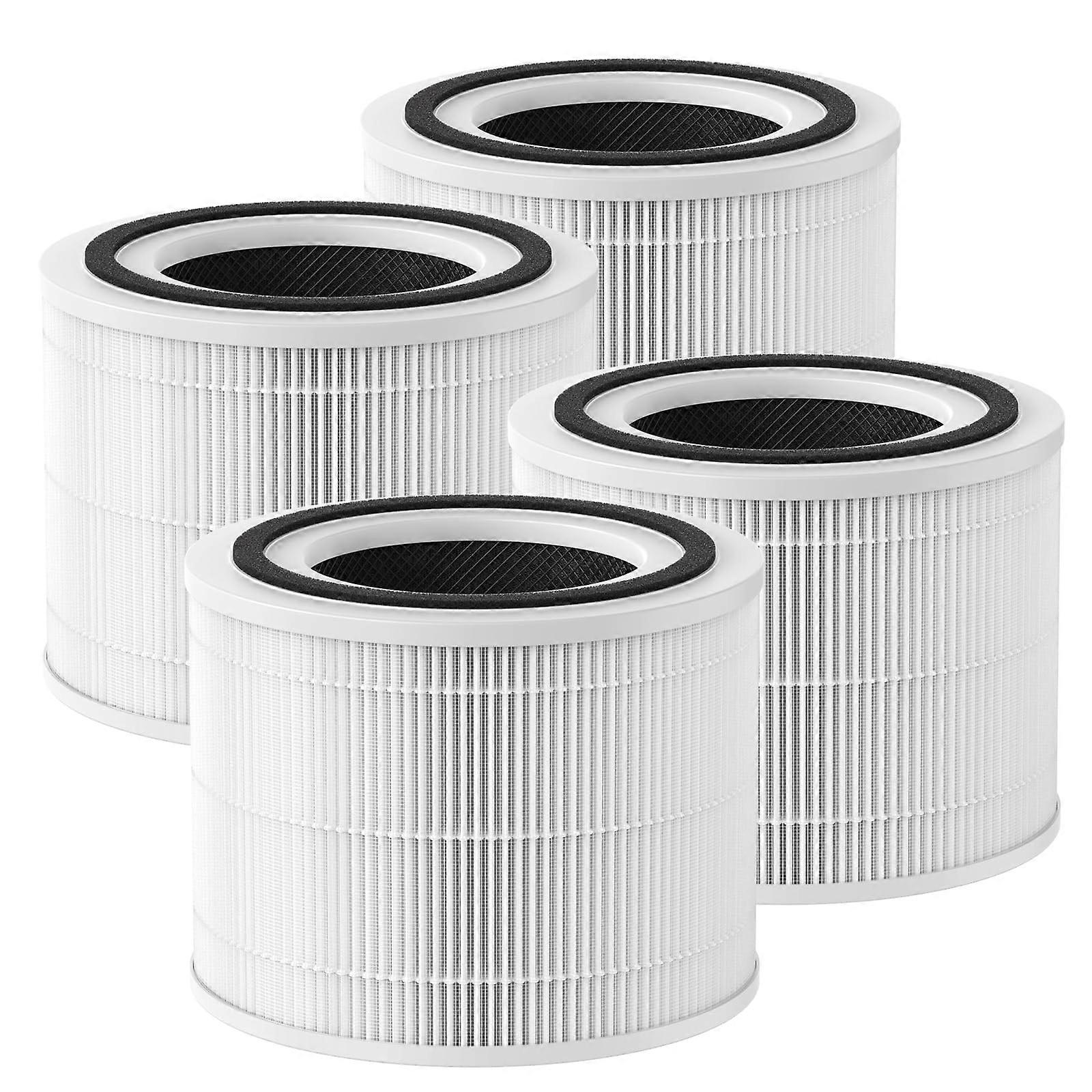 4 Pack True HEPA 14 Replacement Filter Compatible with Air Purifier 3-in-1 Filtration System HP-14 Activated Carbon