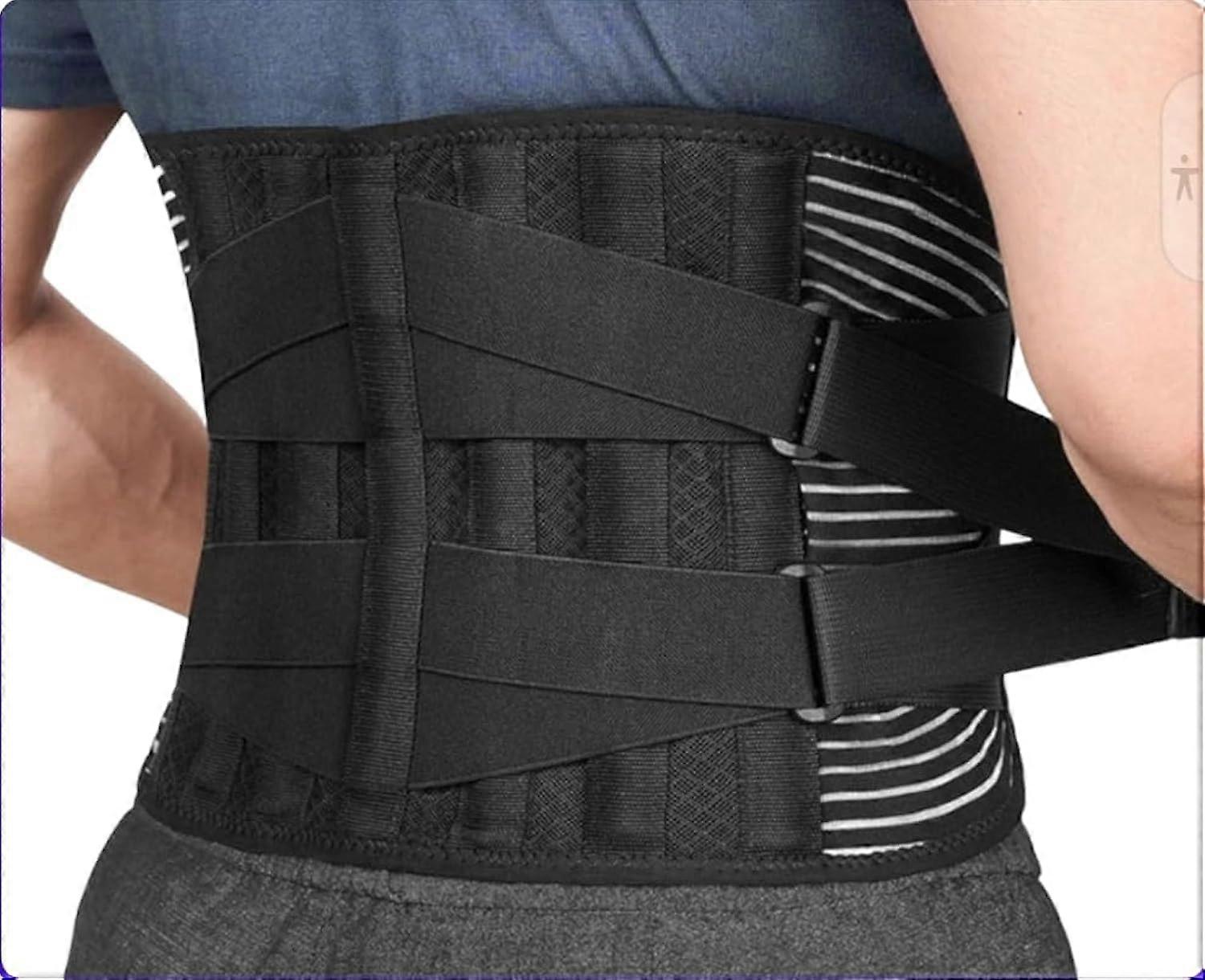 Back Braces for Lower Back Pain Relief - 6 Breathable Support Belts for Men and Women with Adjustable Stays and Comfort Fit