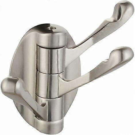 Swivel Wall Hooks Solid Metal Folding Coat Hooks with Rotating Three Arms Triple Hanger