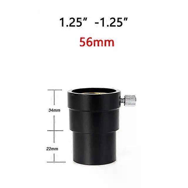 1,25 polegadas a 1,25 polegadas comprimento de metal 56mm/70mm ocular adaptador de tubo de extensão para telescópios astronômicos