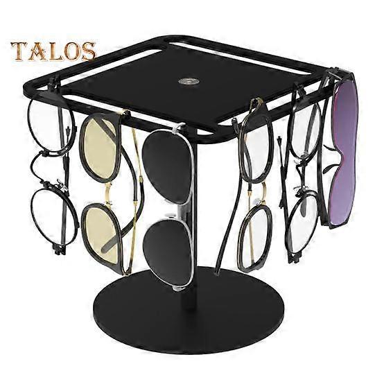 360 Degrees Rotating Sunglasses Organizer Single/Dual Layer Clear Acrylic Glasses Storage Rack Space Saving Heavy Duty Eyewear Display Stand Holder