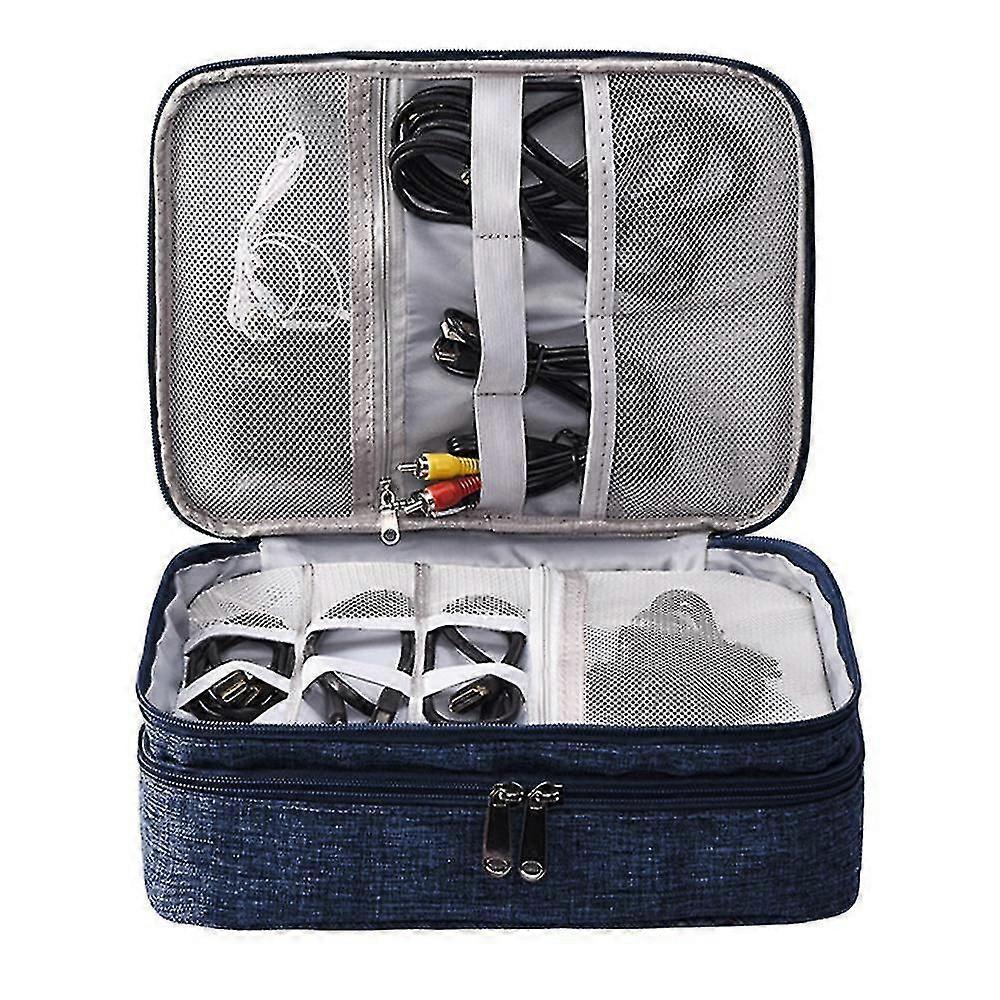 حقيبة منظم الكابلات ، حقيبة منظم الملحقات الإلكترونية ثلاثية الطبقات