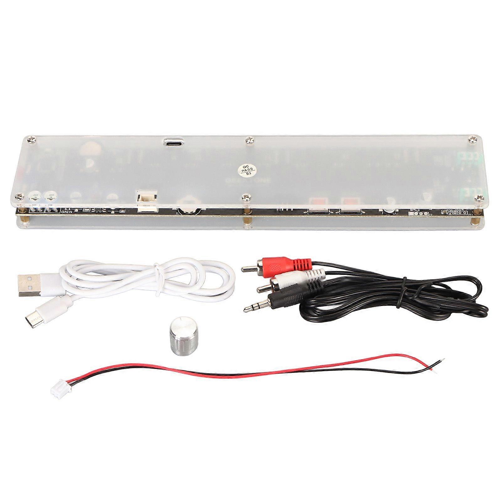 Musikk Spectrum Level Light Dual Channel DSP 15 Band Digital Equalizer Voice Aktivert Pickup Rhythm Light med Acrylic Shell