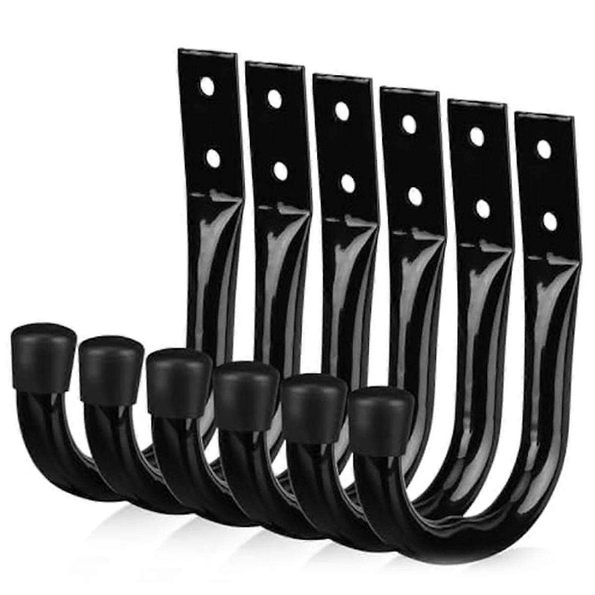 6pcs Heavy Duty Garage Storage Hooks,Bike Hooks for Garage Wall,Utility Garage Hooks,Wall Mount J Ho