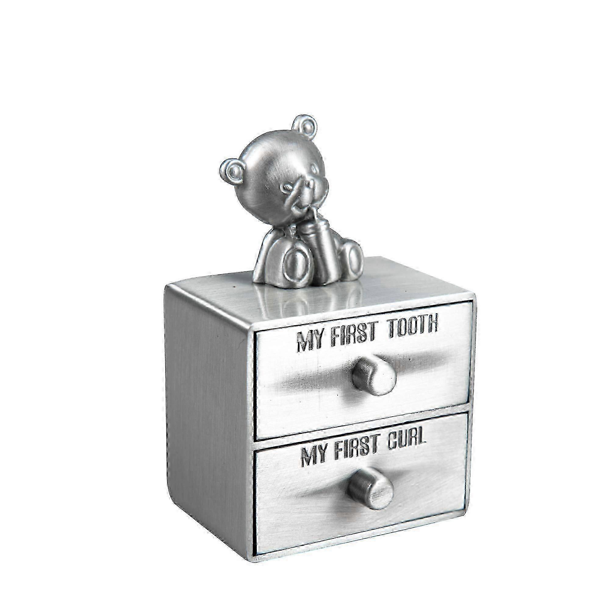 First Curl & Tooth Keepsake Box Set - Babytaufgeschenk, Zahnfee-Halter für Kinder