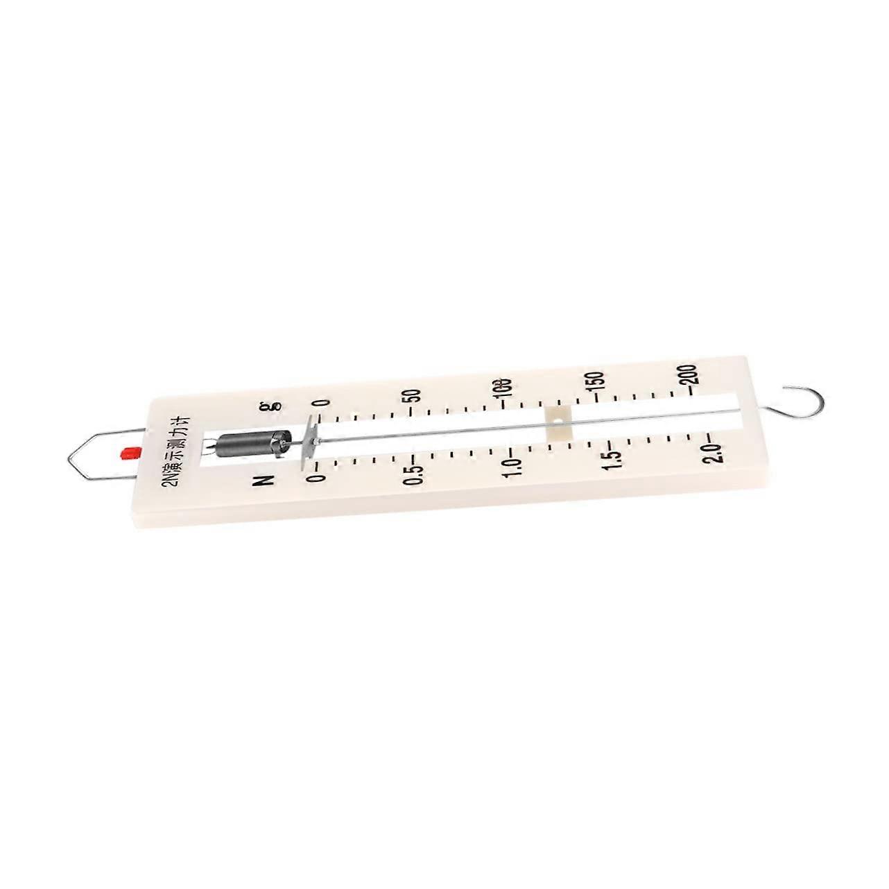 Spring Dynamometer Scale Physics Mechanics Laboratory Equipment White Sturdy Plastic Metal Construction