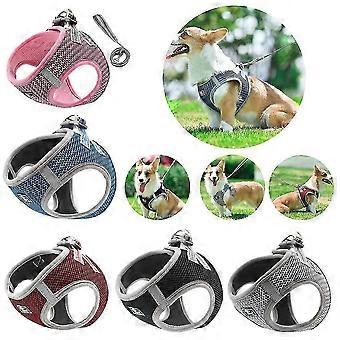 Nylon Mesh Puppy Dog Harnesses Vest Reflective Dog Harness and Leash Set for Cat Dog