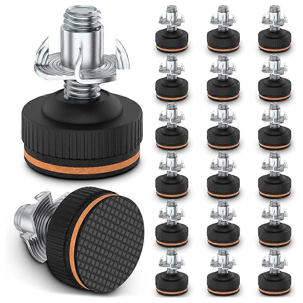 20 Stück verstellbare Möbelnivellierer mit Bodenschonern