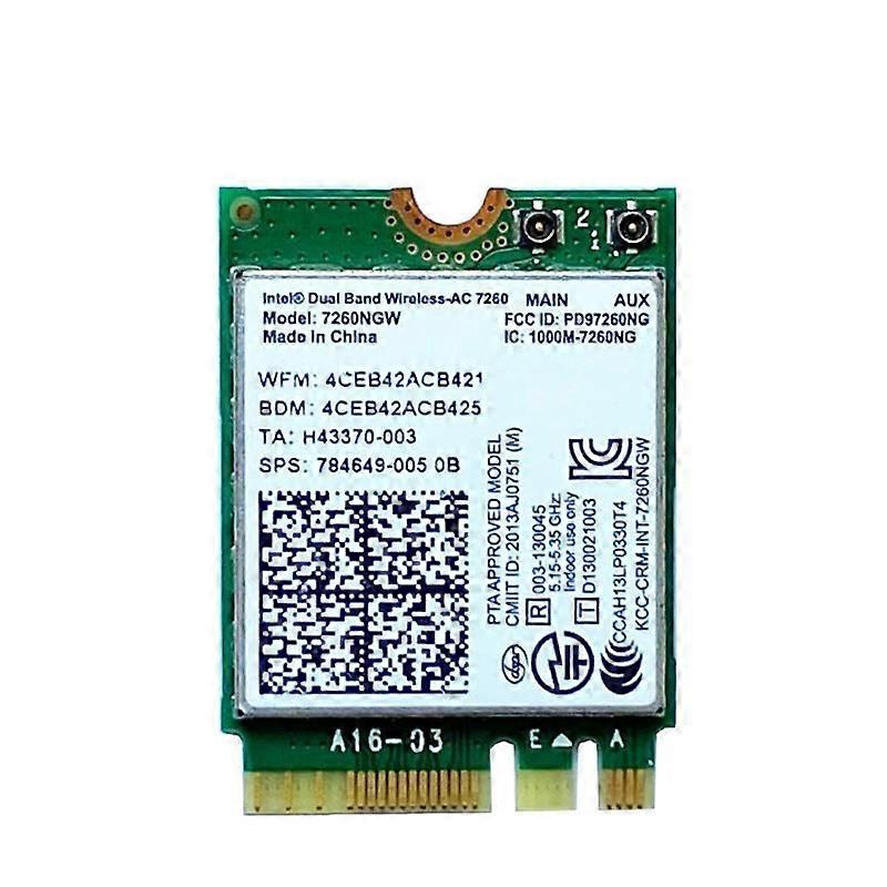 7260AC Bluetooth 4.0 WiFi Wireless Network Card NGFF M.2 Wifi Dongle 802.11AC Dual Band 2.4G 5G For