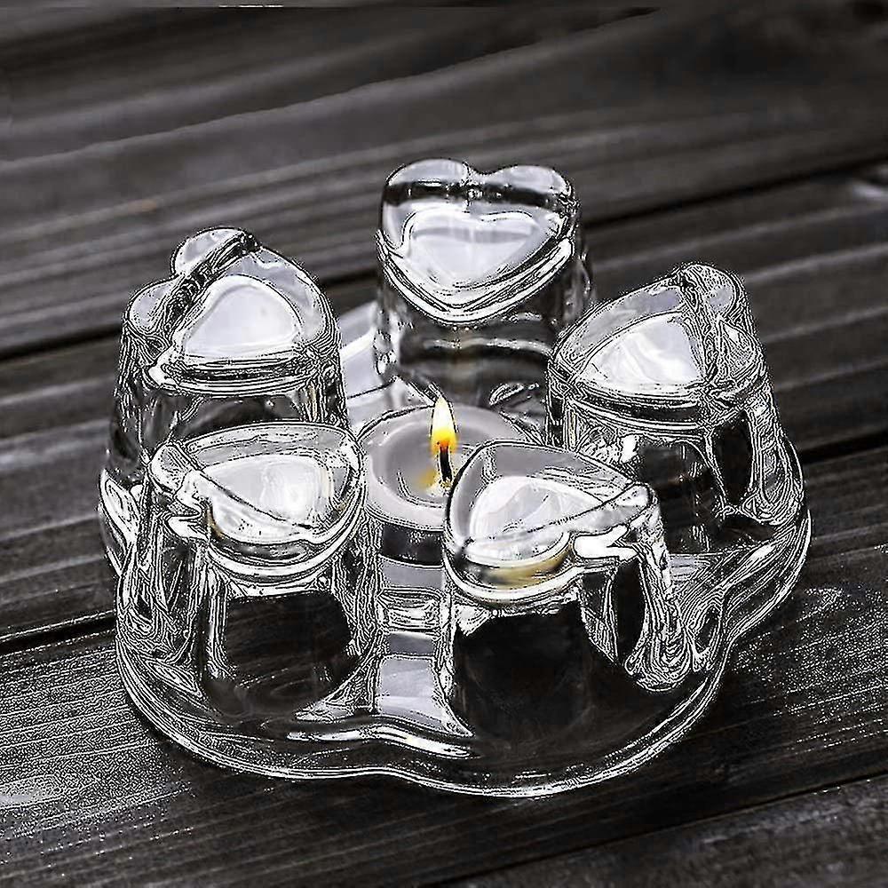 Universal Solid Crystal Glass Teapot Warmer | Tea Warmer -- Candle Never Flames Out