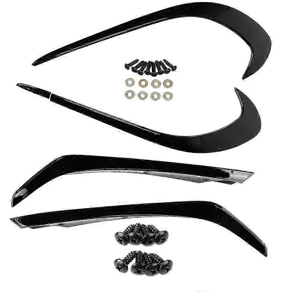 6PCS Front Bumper Under Splitter Spoiler Canards Air Knife Compatible with a Class W176 A180 A200 A2