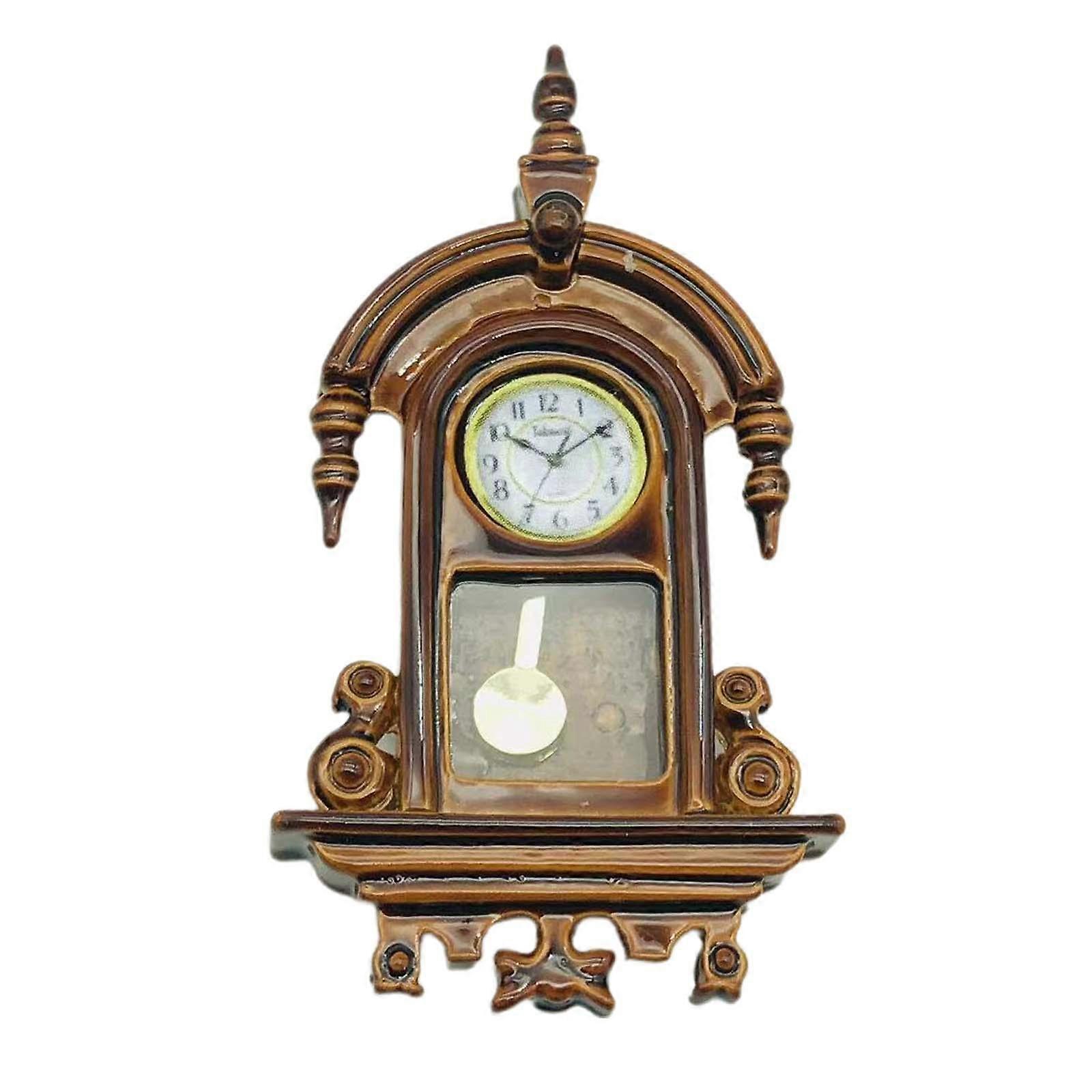 Simulation 1/12 Scale Miniature Model Roman Clock Doll Accessories Decoration