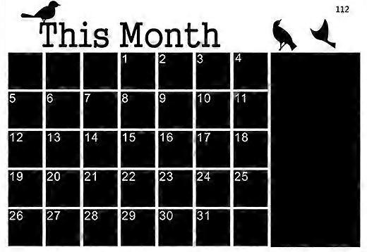 LM112 PVC Environmental Calender Wallpaper for Organized Plan