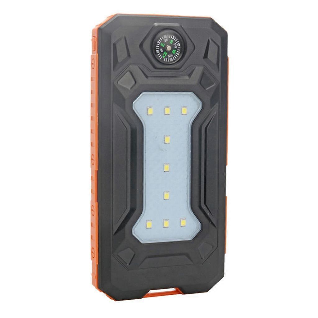Solar Powering Mobile Power Supply set with Build-in Direction  Travel-Friendly for Outdoor Activity   & Emergency Use  Orange