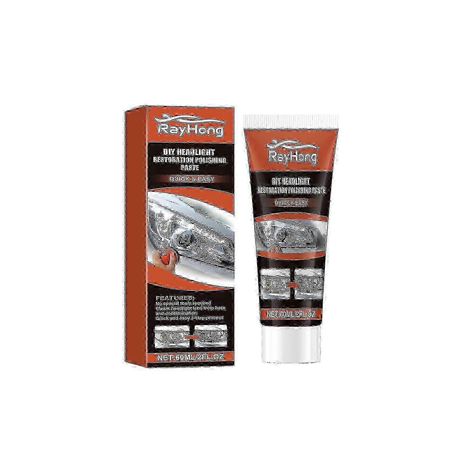 Diy Headlight Restoration Polishing Paste, Scratch And Stain Cleaning Retread Coating Auto Headlight Repair Agent