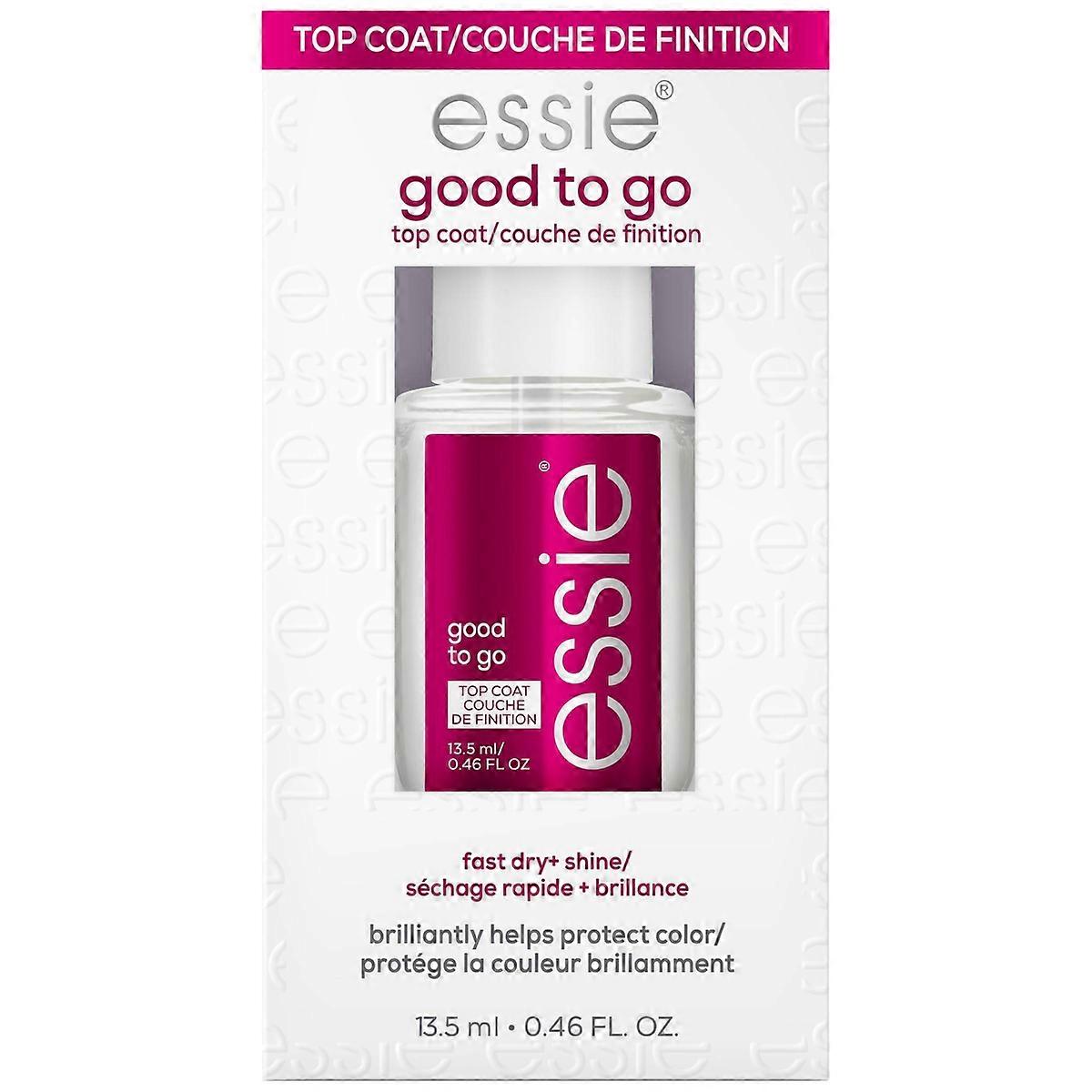 Essie Good To Go Top Coat - 快干且闪耀 - 0.46 Fl Oz