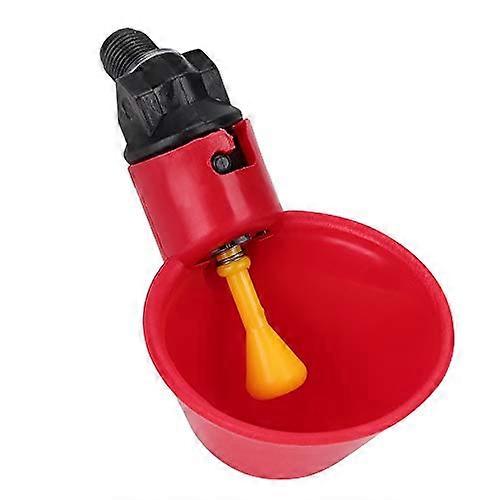 Chicken Feeder Cups, 10 Pack, Plastic Poultry Waterer and Drinker Set for Chickens and Quail, Automatic Cage Drinker