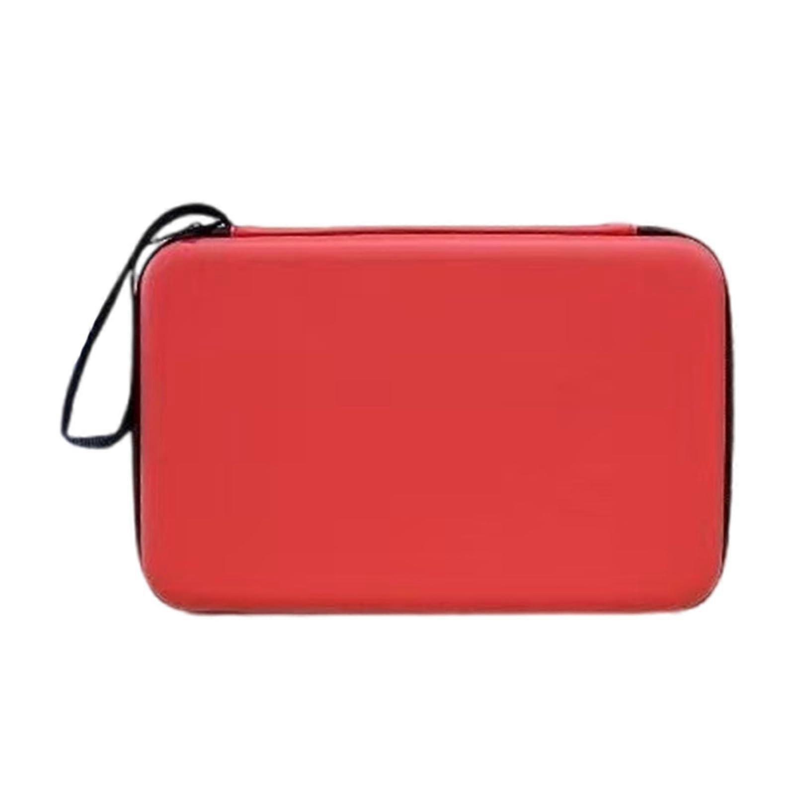 Hard Table Tennis Bat Bag Square Waterproof Storage Bag for 2 Paddles with Zippers Durable Handbag for Racket Protection