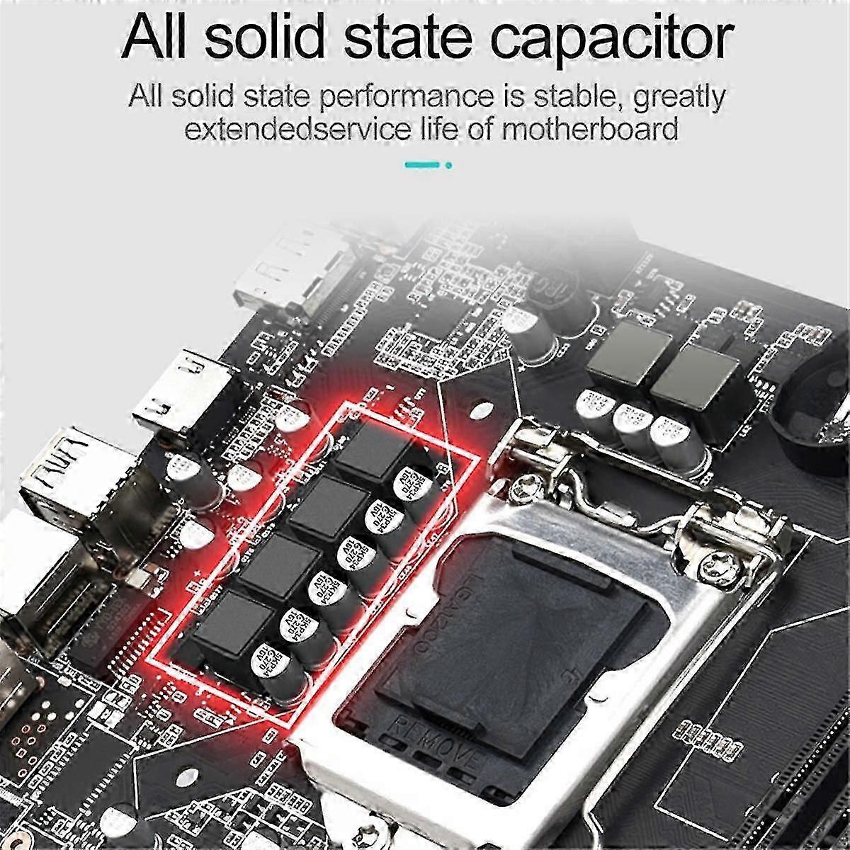 H410 Desktop Motherboard LGA1200 Gigabit Ethernet 2XDDR4 Slot Up to 64GB NVME M.2 for 10Th Gen Core