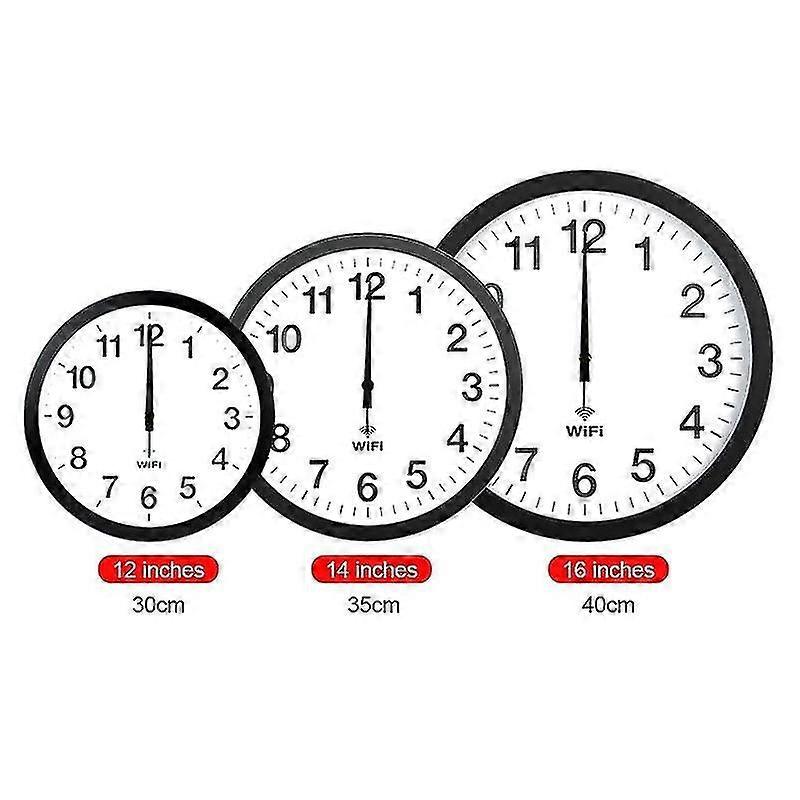 Automatic Time Synchronization Wifi Wall Clock 12 Inch
