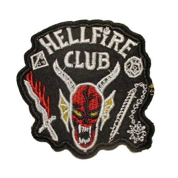 Patch - Hellfire Club - Noir Demon - Iron-On - 12x12.5 cm - Horned Devil Head