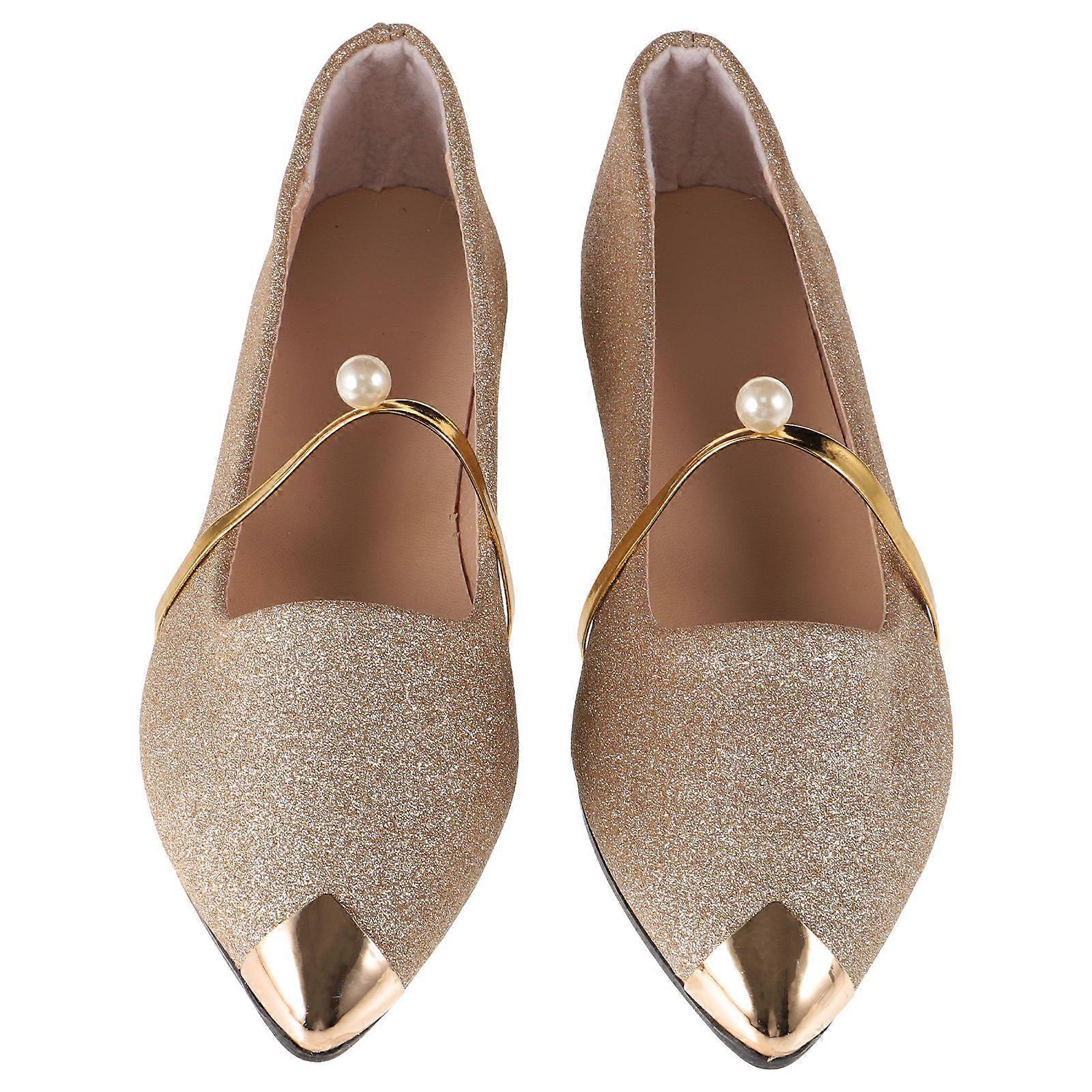 Stylish Women's Flats with Pearl Accent, Suitable for Work and Leisure