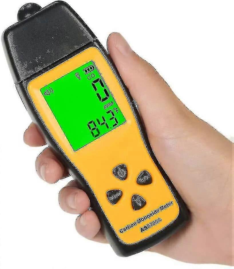 Portable Handheld CO Meter, High Precision 0-1000ppm Carbon Monoxide Detector with LCD Display, Gas Leak Tester