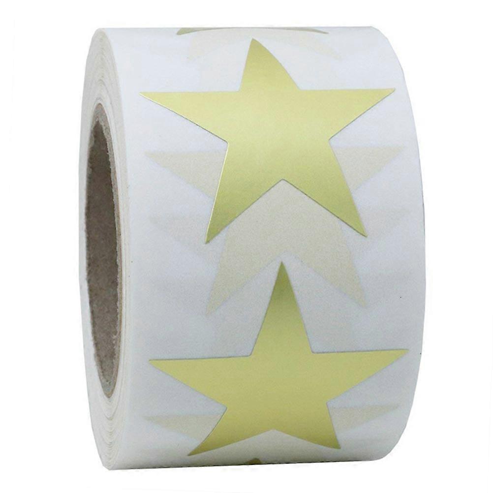 Mini Stickers Roll of Stickers for Children Halloween Party Decoration DIY Pentagram Golden 500Pcs