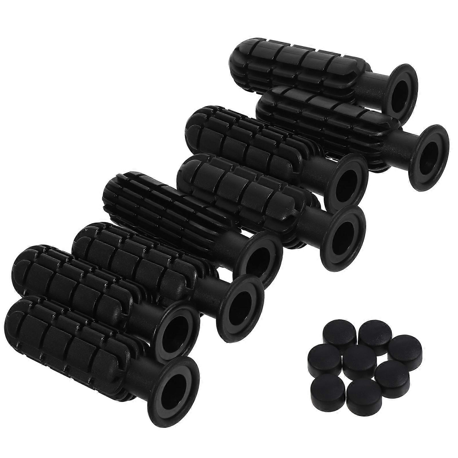 Sturdy Foosball Grips Plastic Handle Replacement Set Table Foosball Machine Parts Black 8Pcs Anti-Skid
