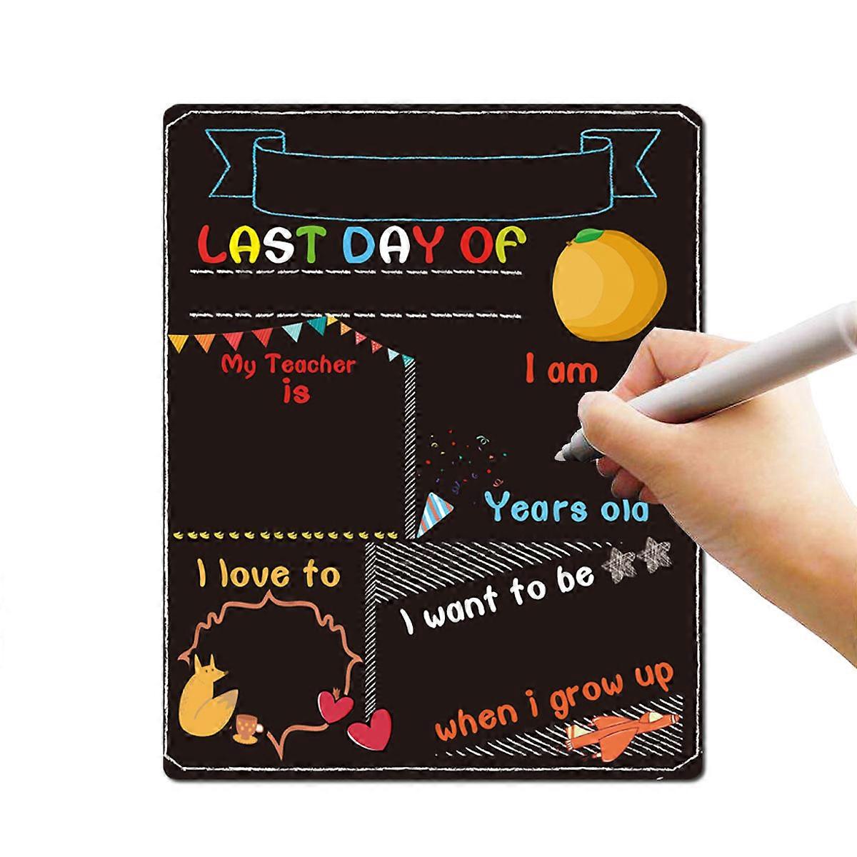 School Sign Small Chalkboards Practical Message Board Student Education Tool Home Decoration Blackboard for Office 25x20x0.3cm 1Set