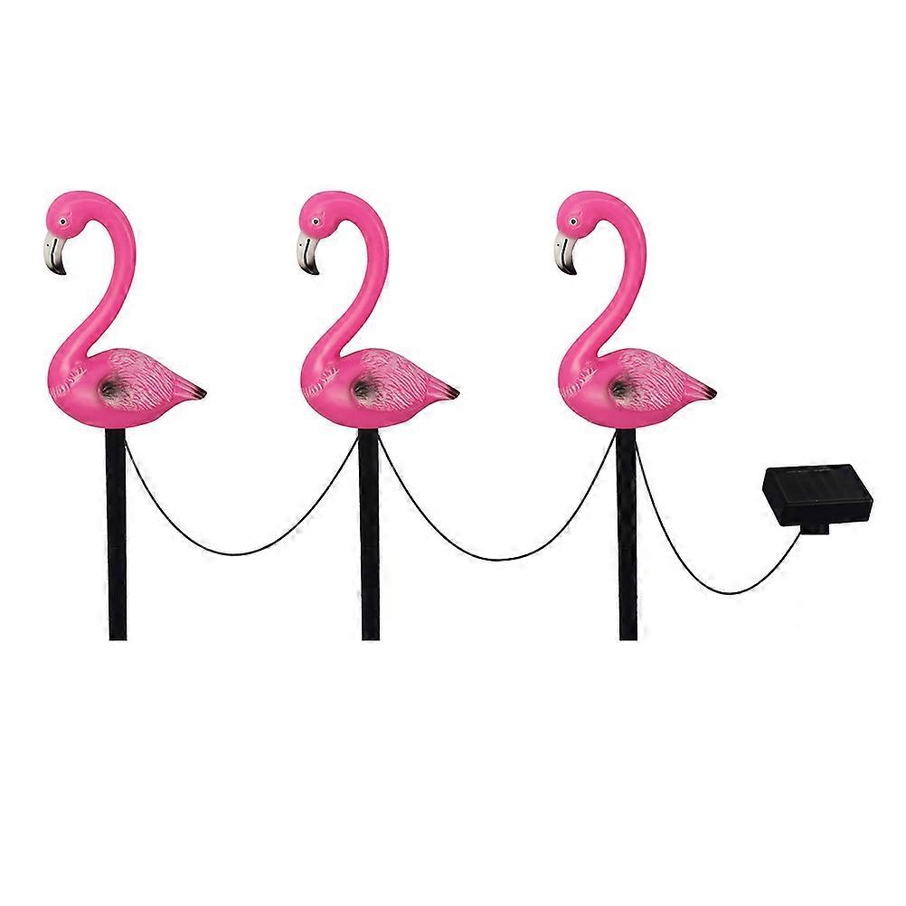 Flamingo Courtyard Light Solar Powered Plastic PP 17X12X46CM Landscape Light 1 Set