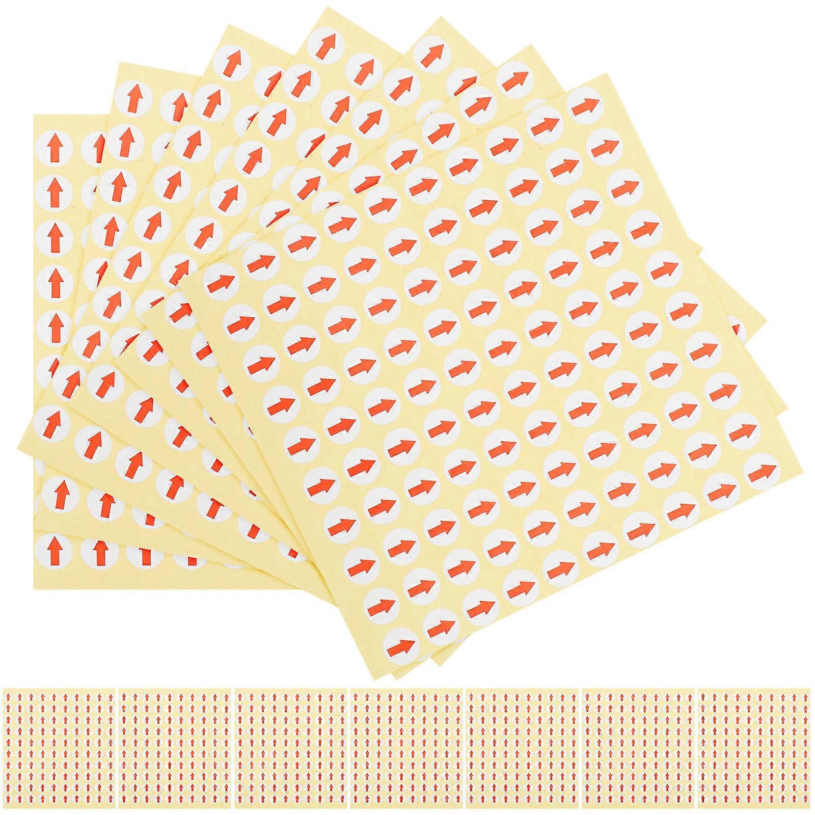 White Red Arrow Labels Stickers Defect Indicator 10mm 3200Pcs