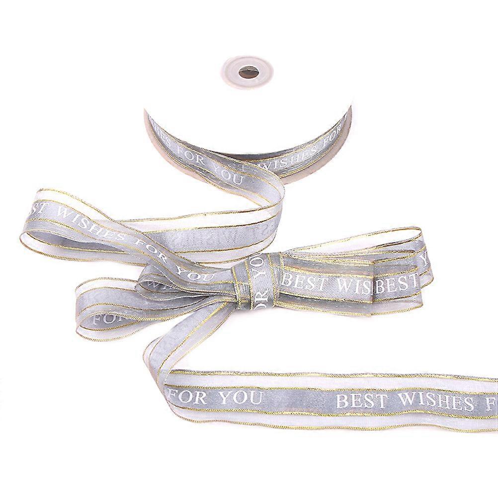 Decoration Ribbon Grey 25.00X2.50X0.10CM Double-Sided Ribbon For Crafting And Gifting 1Pcs