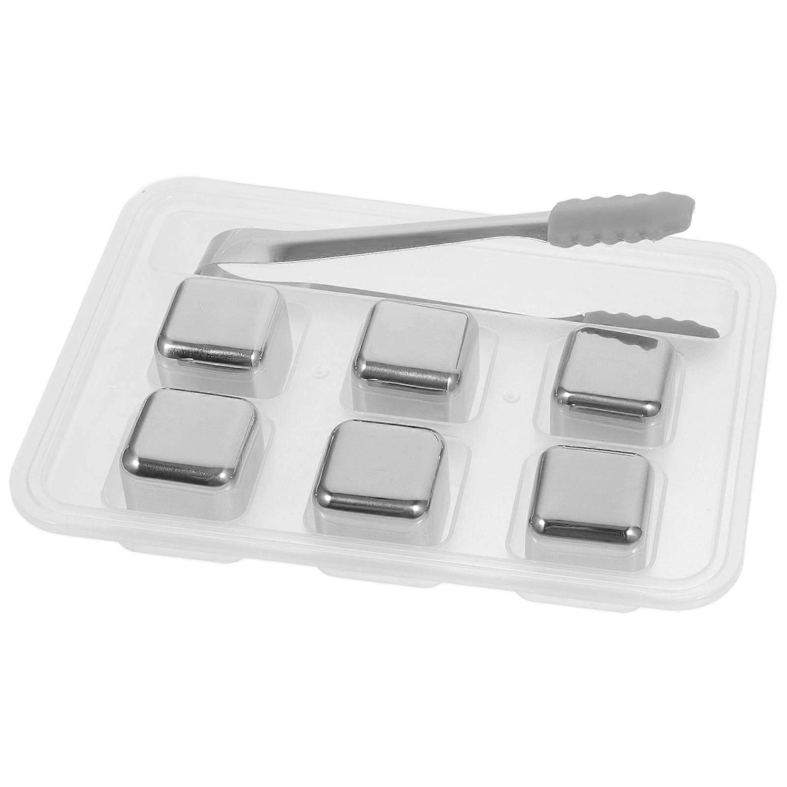 Reusable Ice Cubes Stainless Steel Ice Cubes Non-Melting Chilling Stones for Everyday Use 1Set