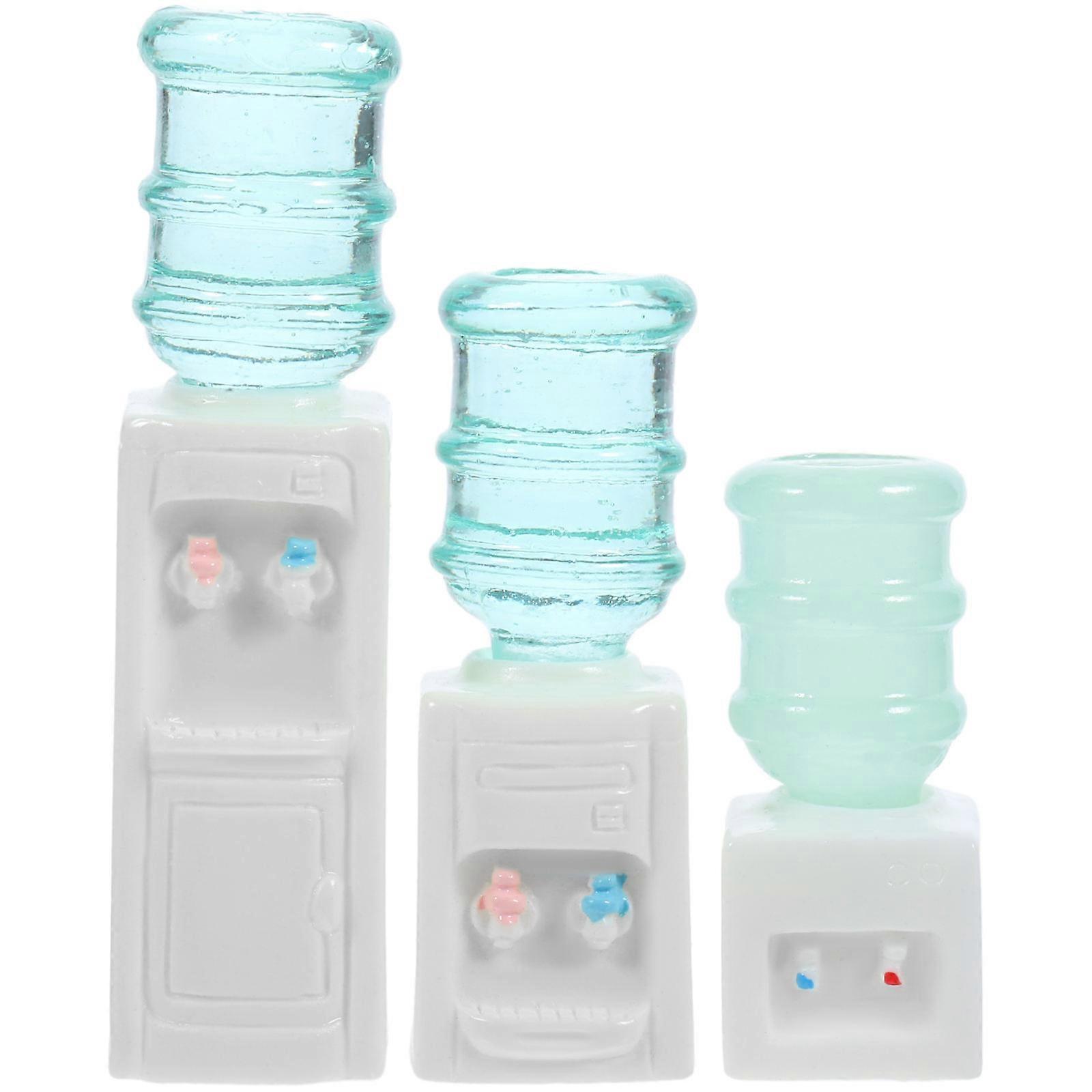 دمية موزع المياه مصغرة الاشياء غرفة الطعام دعامة مشهد متنوع اللون 3 قطع